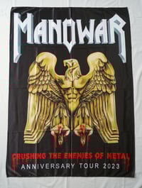 Image 1 of MANOWAR - Crushing the enemies of metal 2023 Flag (cloth poster Banner tapestry) Heavy Power metal