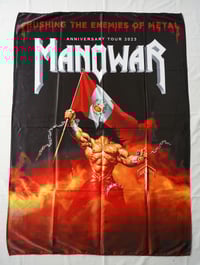 Image 1 of MANOWAR - Tour 2023 Peru Flag (cloth poster Banner tapestry) Heavy metal Power metal