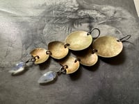 Image 7 of Moon Phases in Brass earrings/ n130