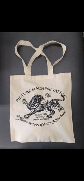Image of Picture Machine Tattoo tote bag tiger 
