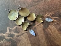 Image 2 of Moon Phases in Brass earrings/ n130