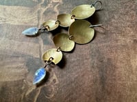 Image 8 of Moon Phases in Brass earrings/ n130