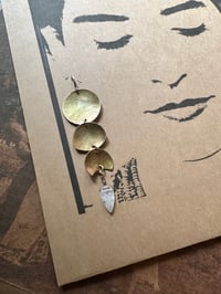 Image 3 of Moon Phases in Brass earrings/ n130