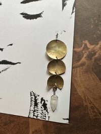 Image 16 of Moon Phases in Brass earrings/ n130