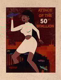 Attack of the 50 Ft Stallion 8.5 x 11