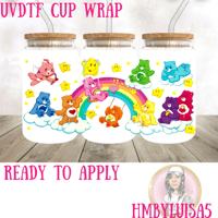 Care Bears Rainbow UVDTF cup wrap 