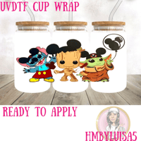 Groot and Friends UVDTF cup wraps 