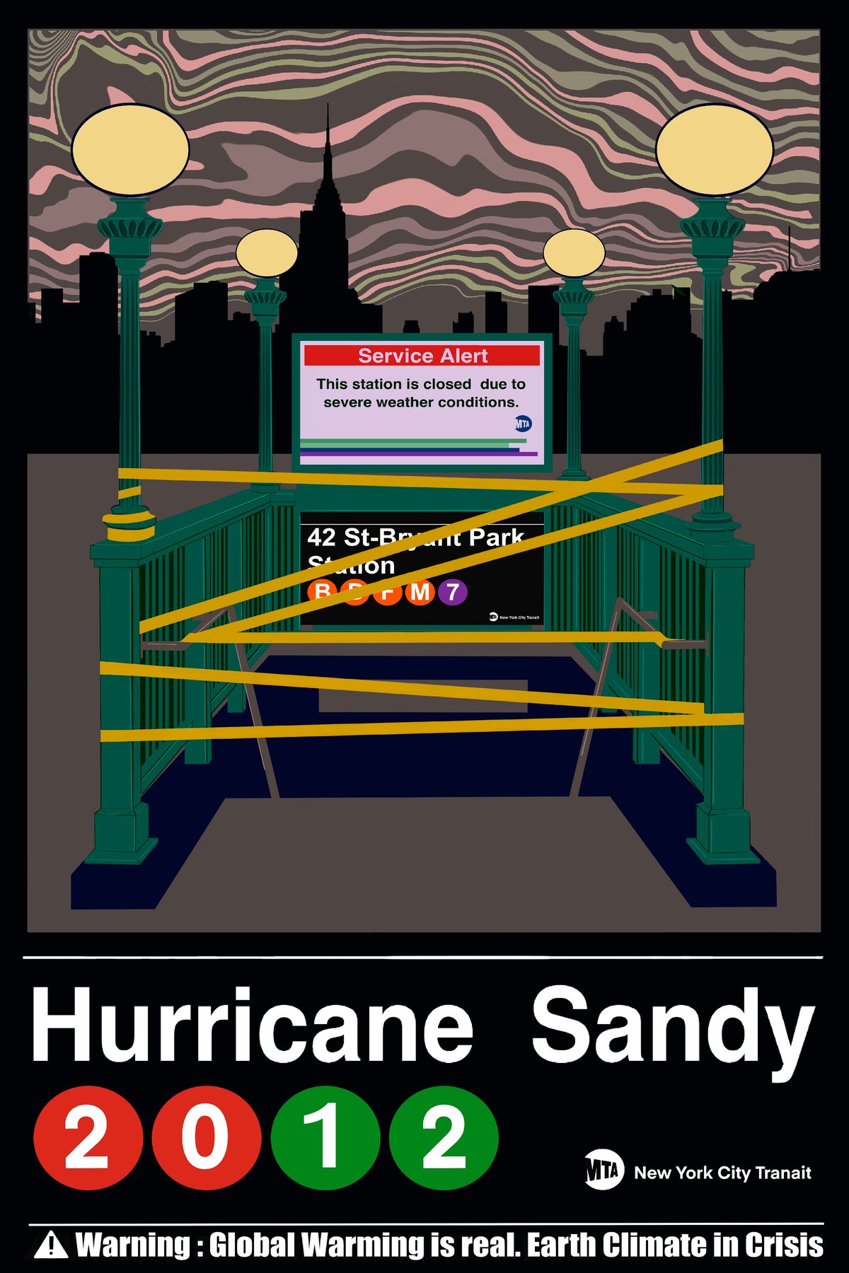 Image of Hurricane Sandy 2012 Poster 