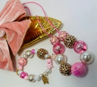 Image 2 of Pink Velvet Bow Clip Set