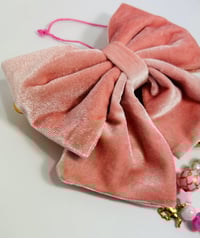 Image 5 of Pink Velvet Bow Clip Set