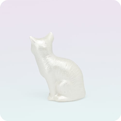 Image of Pearly Cat Figurine, Small Gift for Cat Lovers