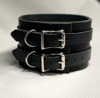 Image 2 of Bondage Leather Collar (3") - Strict Posture - BDSM