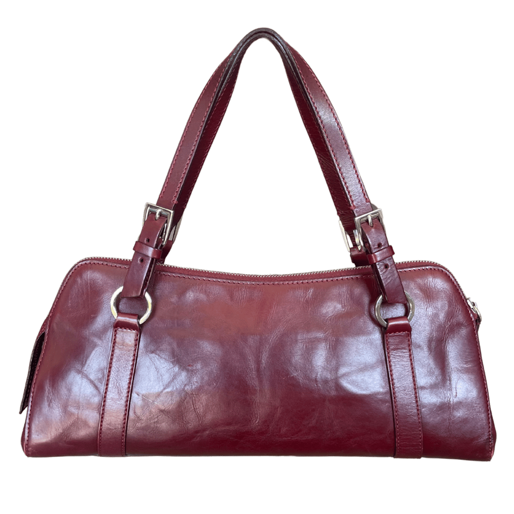Image of DIOR HARDCORE BURGUNDY PIERCING BAG