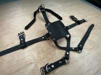 Image 3 of Bondage Leather Head Harness Panel Gag 