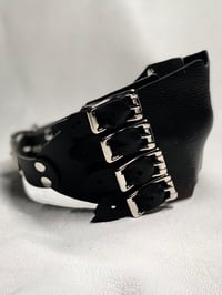 Image 7 of Leather Panel Ball Gag with Buckles (Bishop Style)