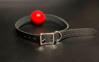 Image 4 of Bondage Classic Leather Single Strap Ball Gag 