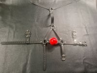 Image 5 of Bondage Classic Leather Head Harness  Ball Gag 