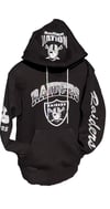 Black And Silver Football Hoodie 