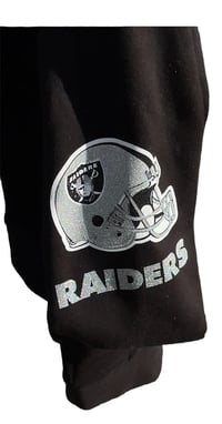 Image 3 of Black And Silver Football Hoodie 