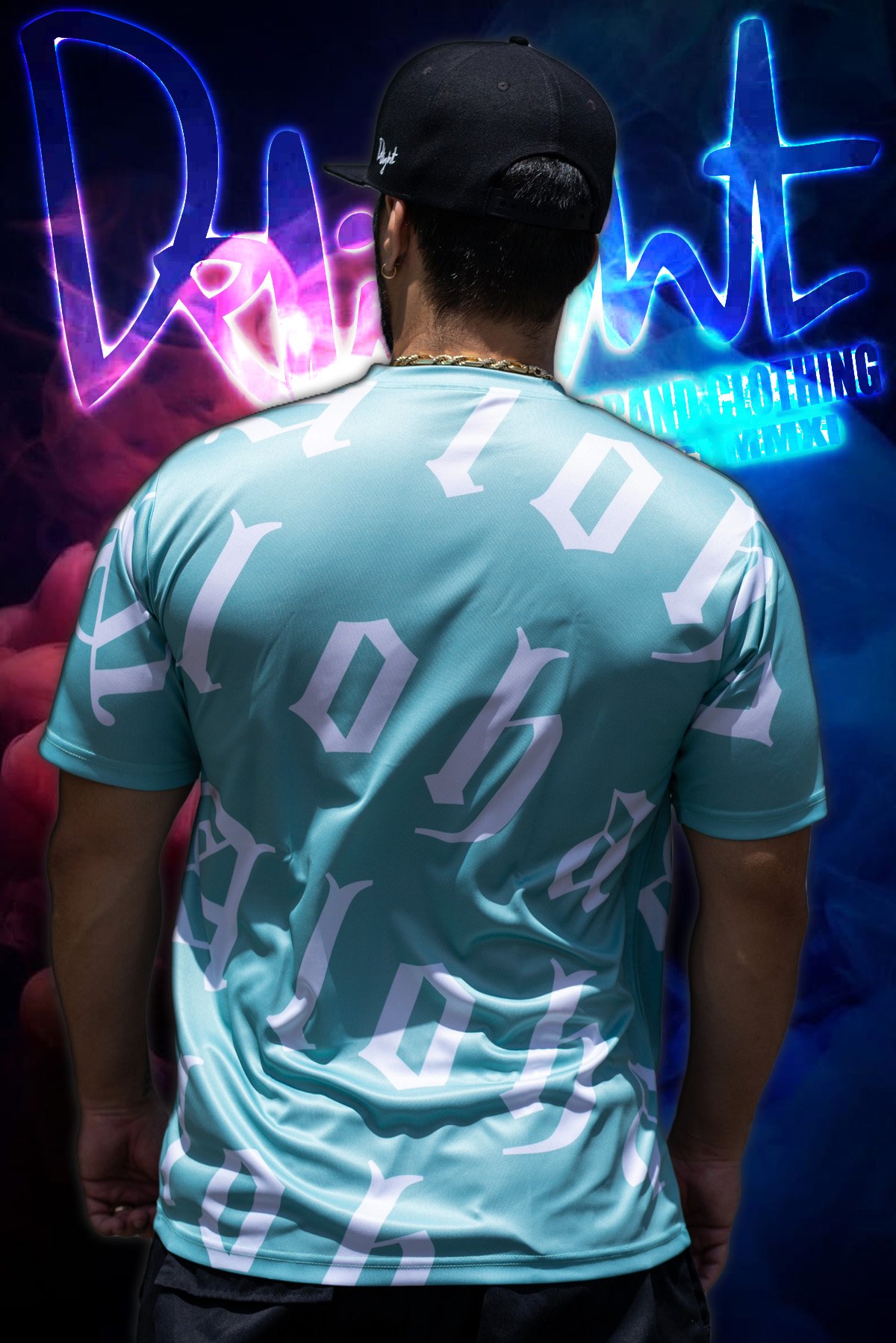 Aloha All Over - Teal/White Jersey