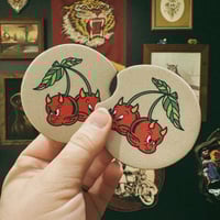 Image 2 of Hot Stuff Cherries Car Coasters