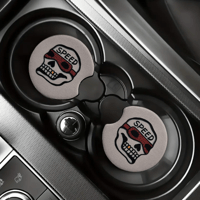 Image 1 of Speed Skull Car Coaster Set