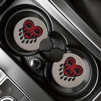Image 1 of Crying heart car coaster set