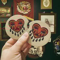 Image 2 of Crying heart car coaster set