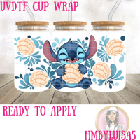 Stitch concha Talavera UVDTF cup wrap 