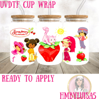Strawberry Shortcake berry UVDTF cup wrap 