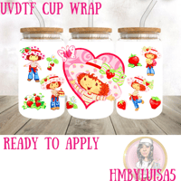Heart Shortcake UVDTF cup wrap