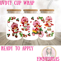 Image 1 of Vintage Strawberry shortcake UVDTF cup wrap 