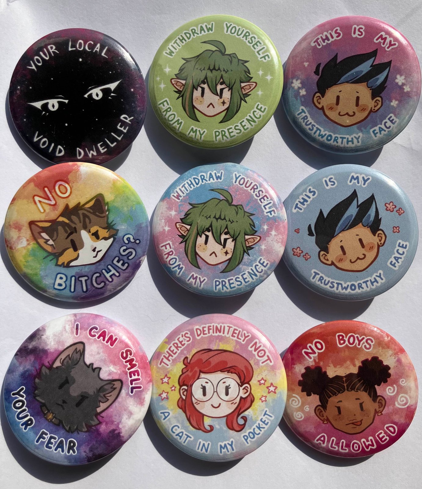 No Bitches?' Badger Button Pin | Sonderfairy's Shop No Bitches?' Badger Button Pin | Sonderfairy's Shop