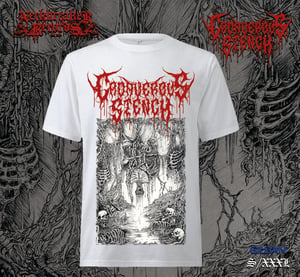 Image of Cadaverous Stench - Hanging Dude Shirt White 