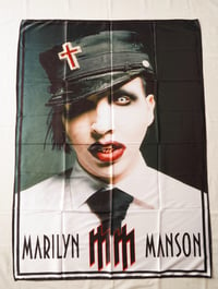 Image 1 of MARILYN MANSON - Photo Flag (cloth poster Banner tapestry) Industrial metal