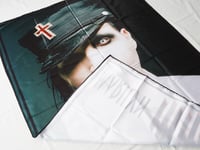 Image 7 of MARILYN MANSON - Photo Flag (cloth poster Banner tapestry) Industrial metal