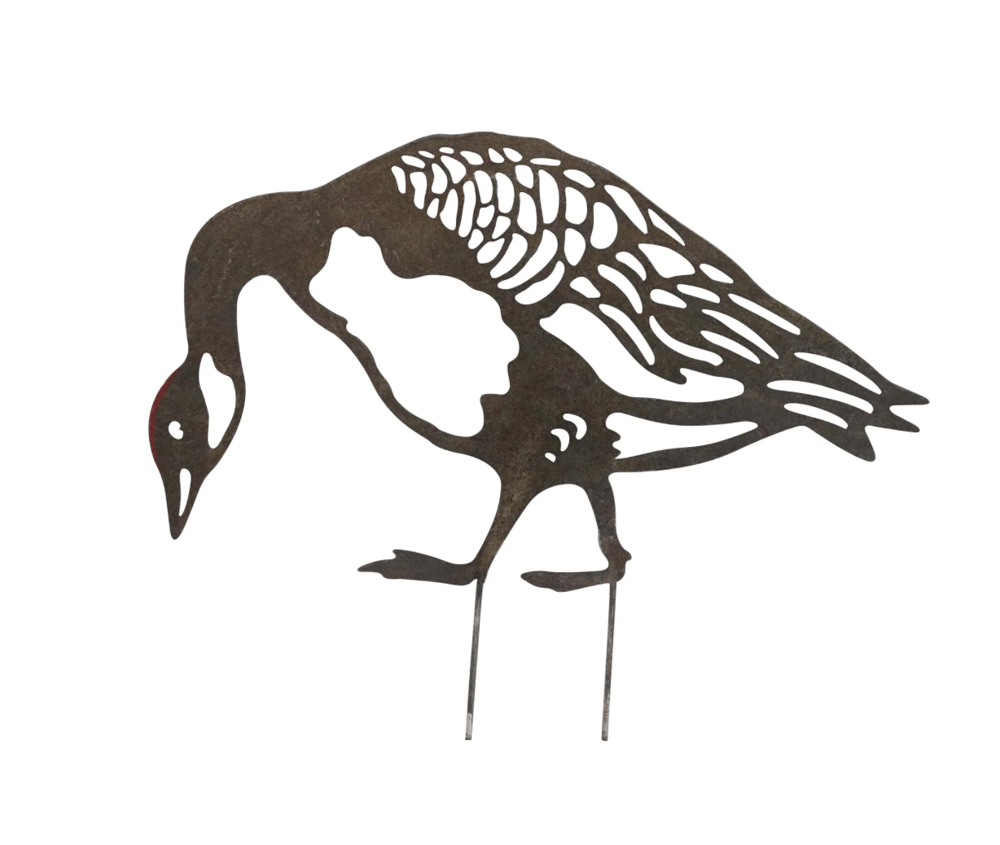 Image of Goose Silhouette Pecking