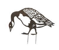 Goose Silhouette Pecking 