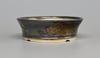 Round bonsai pot in a bronze crystalline glaze. D.148mm