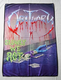 Image 1 of OBITUARY - Slowly we rot Flag (cloth poster Banner tapestry) Death metal