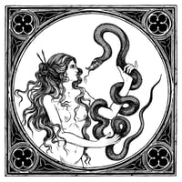 Image 1 of Original ink drawing "Die Sünde" - "The Sin", ink on paper, 21 x 21 cm.