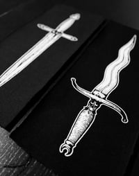 Image 3 of Patch set "Daggers" -  two screen printed and hand cut dagger patches