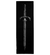 Image 1 of Screen printed patch - bastard sword - silver print