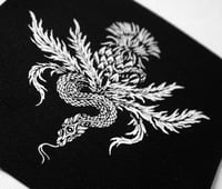 Image 2 of Thistle and Snake - screen printed patch