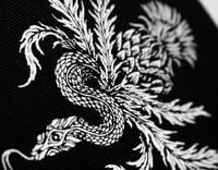 Image 3 of Thistle and Snake - screen printed patch