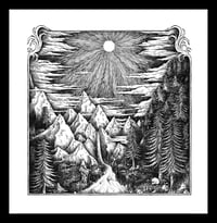 Image 1 of Original ink drawing "In the Haze of Dawn"