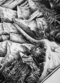 Image 2 of Original ink drawing "In the Haze of Dawn"