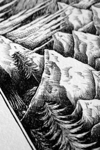 Image 4 of Original ink drawing "In the Haze of Dawn"