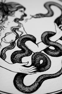Image 3 of Fine art print - "Die Sünde" - "The Sin" - illustration in black and white