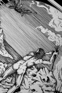 Image 2 of Original ink drawing "Prometheus stealing the flame from the Gods"